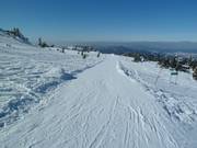 Inizio dell’itinerario sciistico verso Bodenmais dalla cima dell’Arber