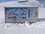 Mappa delle piste con informazioni operative aggiornate nell’area sciistica