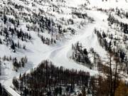 Pista facile Chamois Chapland, che conduce al centro del paese