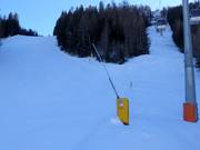 Innevamento della discesa a valle