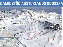 Mappa delle piste Oddsskarð