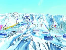 Mappa delle piste Grand Tourmalet/Pic du Midi - La Mongie/Barèges