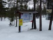 Mappa delle piste alla stazione a monte