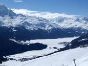 Piste da fondo sul Lago di Silvaplana