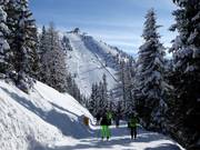 Vista sulla difficile discesa panoramica all'Hauser Kaibling