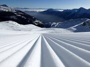 Pista appena preparata nell’area sciistica Schwemmalm