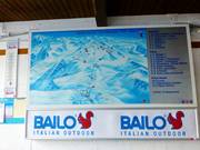 Mappa delle piste alla stazione a valle della funivia Passo Stelvio - Trincerone