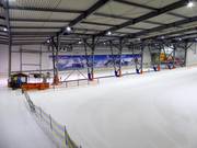 Vista sulla sciovia a piattello e sul tappeto trasportatore