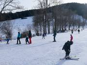 Piste facili nel Kinderland presso lo skilift a fune