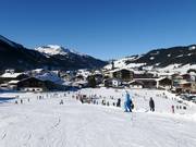 L’area sciistica confina con il paese di Tannheim.