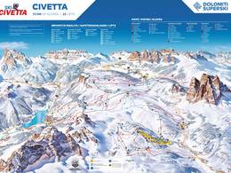 Mappa delle piste Civetta - Alleghe/Selva di Cadore/Palafavera/Zoldo