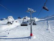 Flimjochbahn - 8pers.| Seggiovia ad alta velocità (ad agganc. autom.) con cupola di prot. e riscald. sedile