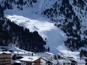 Vista sulla pista facile presso la seggiovia Ochsenkopflift