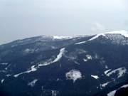 Vista sulla discesa FIS K70 - pista con neve naturale