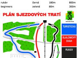 Mappa delle piste Lišák Stříbrná