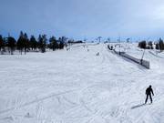 Pista facile e larga Familjebacken a Hundfället