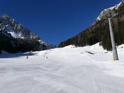 Pista facile e larga Valbonetta nell’area Ces