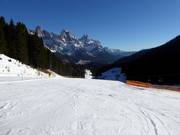 Facile discesa a valle Bellaria verso San Martino di Castrozza