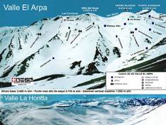 Mappa delle piste Arpa Snowcats - Los Andes