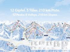 Mappa delle piste Snow Space Salzburg - Flachau/Wagrain/St. Johann-Alpendorf
