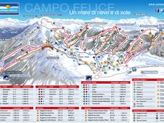 Mappa delle piste Campo Felice - Rocca di Cambio