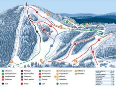 Mappa delle piste Isaberg - Hestra