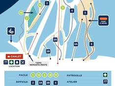 Mappa delle piste Mont Bellevue