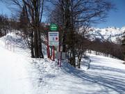 Segnaletica delle piste nell’area sciistica Vogel