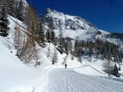 Pista di collegamento dalla stazione a valle della funivia del ghiacciaio allo Zauberlift
