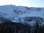 Vista sulle zone freeride Chopok Nord-Deressky Kotol