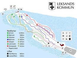 Mappa delle piste Granberget - Leksand