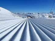 Pista perfettamente preparata nell’area sciistica di Saint-Lary-Soulan