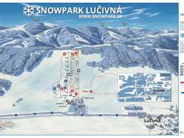 Mappa delle piste Lučivná Snowpark