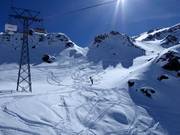 Pendii di neve fresca a Furtschellas