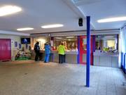 Area casse curata alla stazione a valle