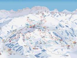 Mappa delle piste Passo San Pellegrino/Falcade