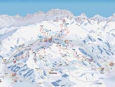 Mappa delle piste Passo San Pellegrino/Falcade