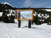 Mappa delle piste nel comprensorio sciistico