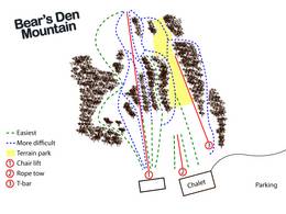 Mappa delle piste Bear's Den Mountain - Fort Ransom