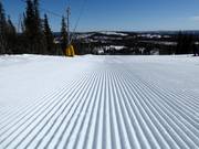 Perfetta preparazione delle piste nell’area sciistica Dundret Lapland