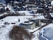 Vista sulle sistemazioni nel villaggio di Hirafu
