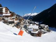 Innevamento della discesa a valle