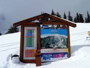 Mappa delle piste con informazioni sullo stato di apertura