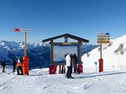 Segnaletica delle piste nel comprensorio sciistico Les 3 Vallées