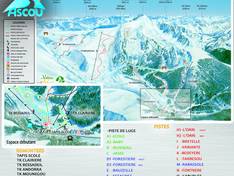 Mappa delle piste Ascou Pailhères