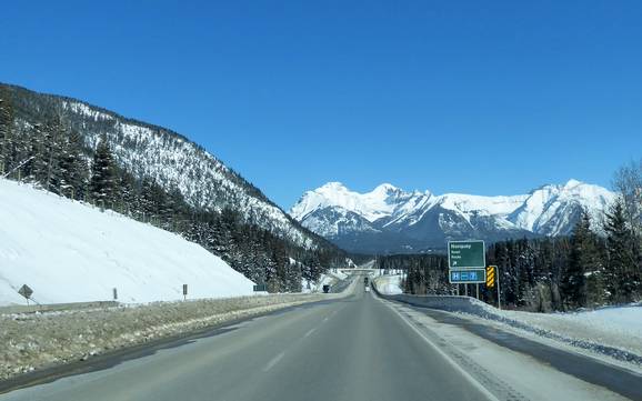 Sawback Range: Accesso nei comprensori sciistici e parcheggio – Accesso, parcheggi Mt. Norquay - Banff