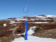 Segnaletica delle piste nell’area sciistica Norefjell