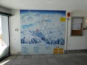 Mappa delle piste presso la stazione a monte della cabinovia