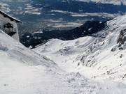 Vista sul canalone della funivia