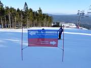 Segnaletica delle piste nell’area sciistica Zieleniec